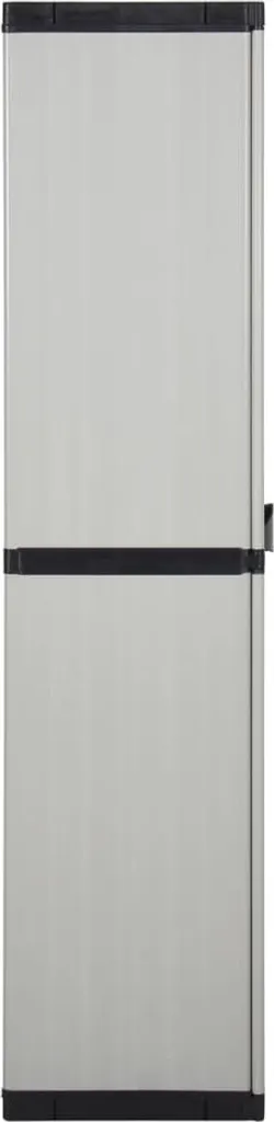 Mobiletto Esterno 3 Ripiani vidaXL 68x40x168 cm Grigio e Nero - 3