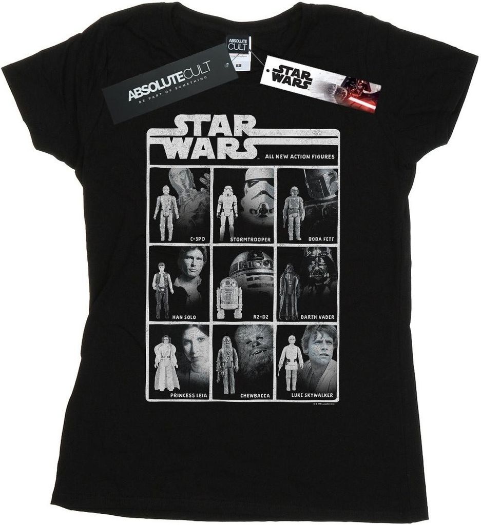 Star Wars - "Class Of Action Figures" T-Shirt für Damen BI41982 (XXL) (Schwarz)
