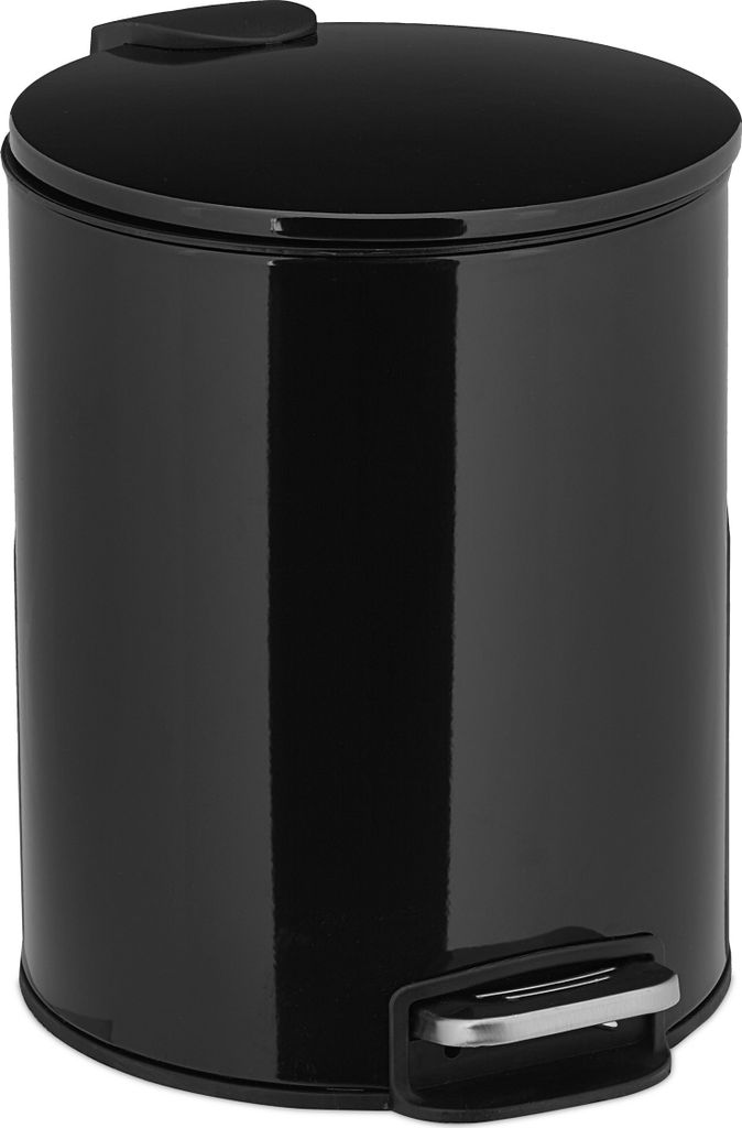 Treteimer 5 l - Softclose - Innenbehälter - Griff - Metall - Badezimmer - Toilet - Schwarz