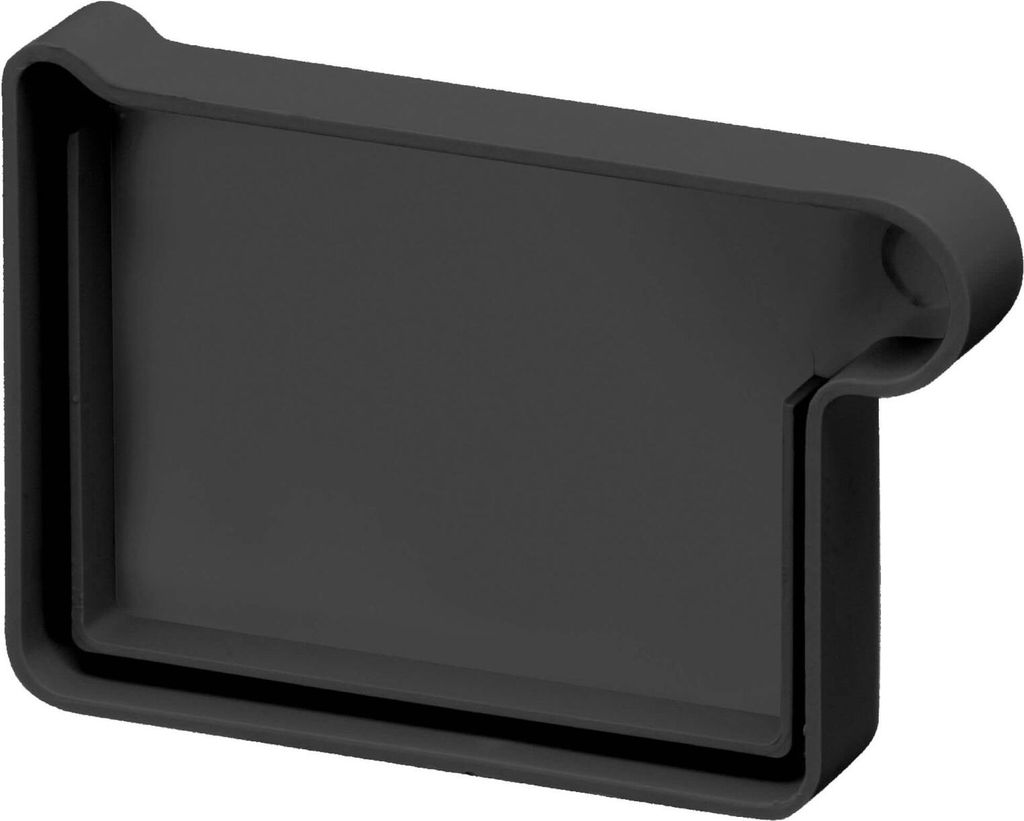 INEFA Dachrinnen Endstück Kastenrinne PVC NW68 / 68mm rechts Anthrazit Dachrinnenzubehör, einfache Steckmontage, Germany