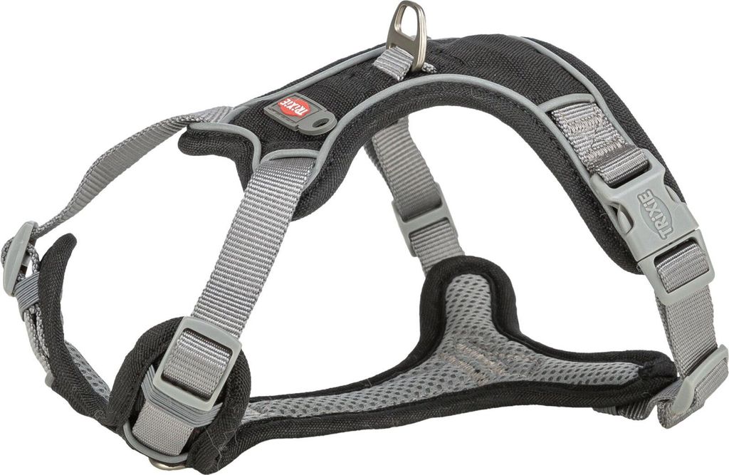 TRIXIE Premium Active Geschirr - schwarz - 30–40 cm/15 mm