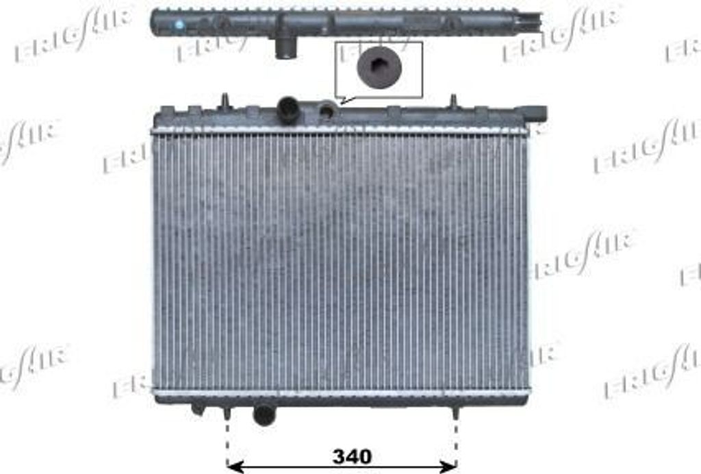 FRIGAIR 0108.3036 Kühler Wasserkühler Motorkühler passend für PEUGEOT 206 Schrägheck (2A/C) 206 SW (2E/K)