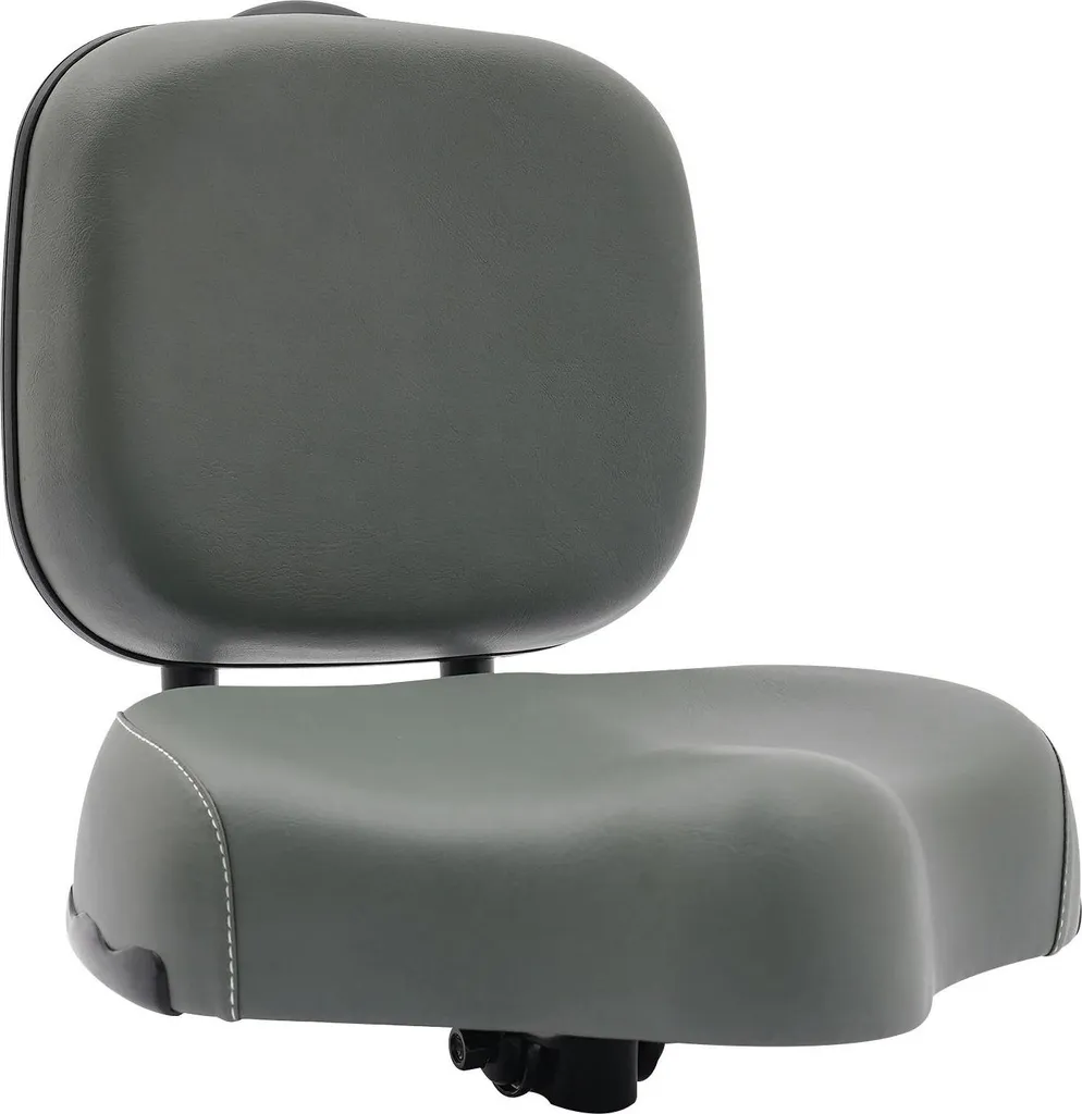 Selle tricycle avec dossier gris - Siège vélo large et rembourré universel