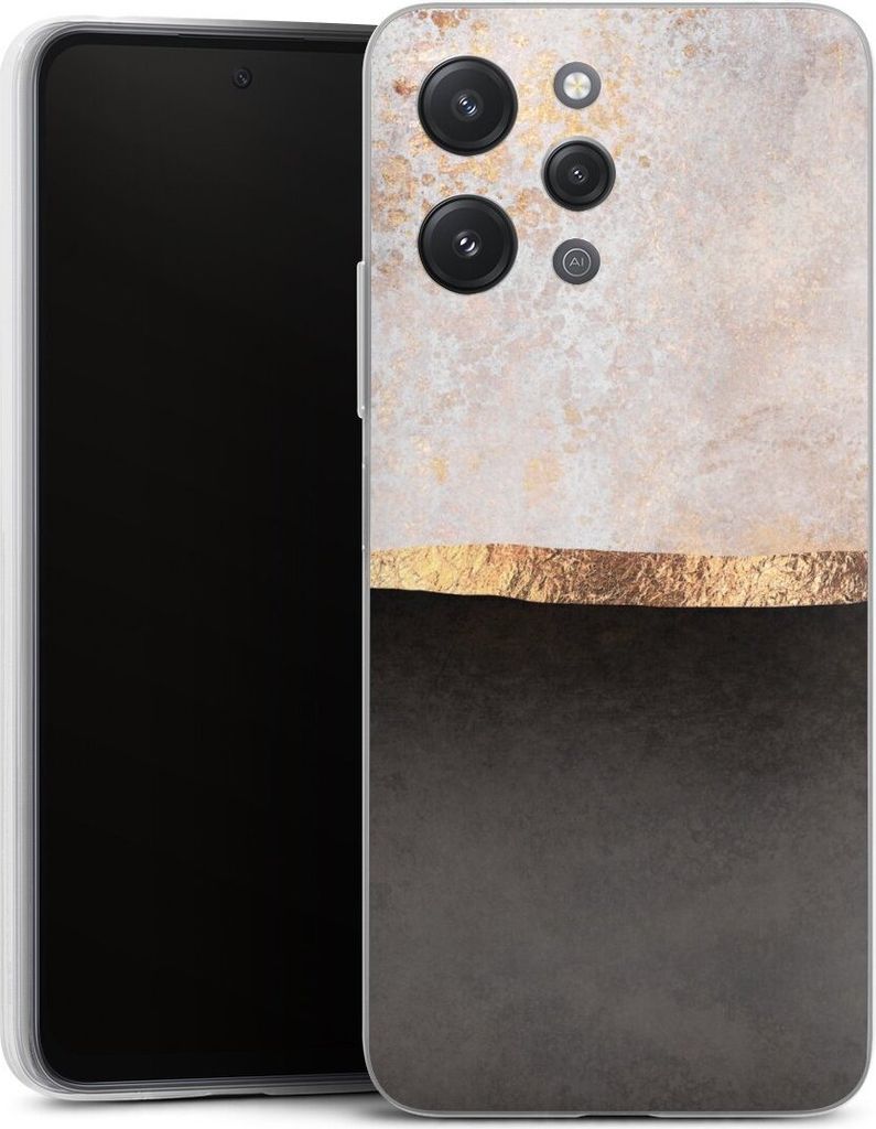 DeinDesign Slim Hülle für Xiaomi Redmi 12 Silikon Case Ultra Dünn Handyhülle Abstrakt Black & White Trends