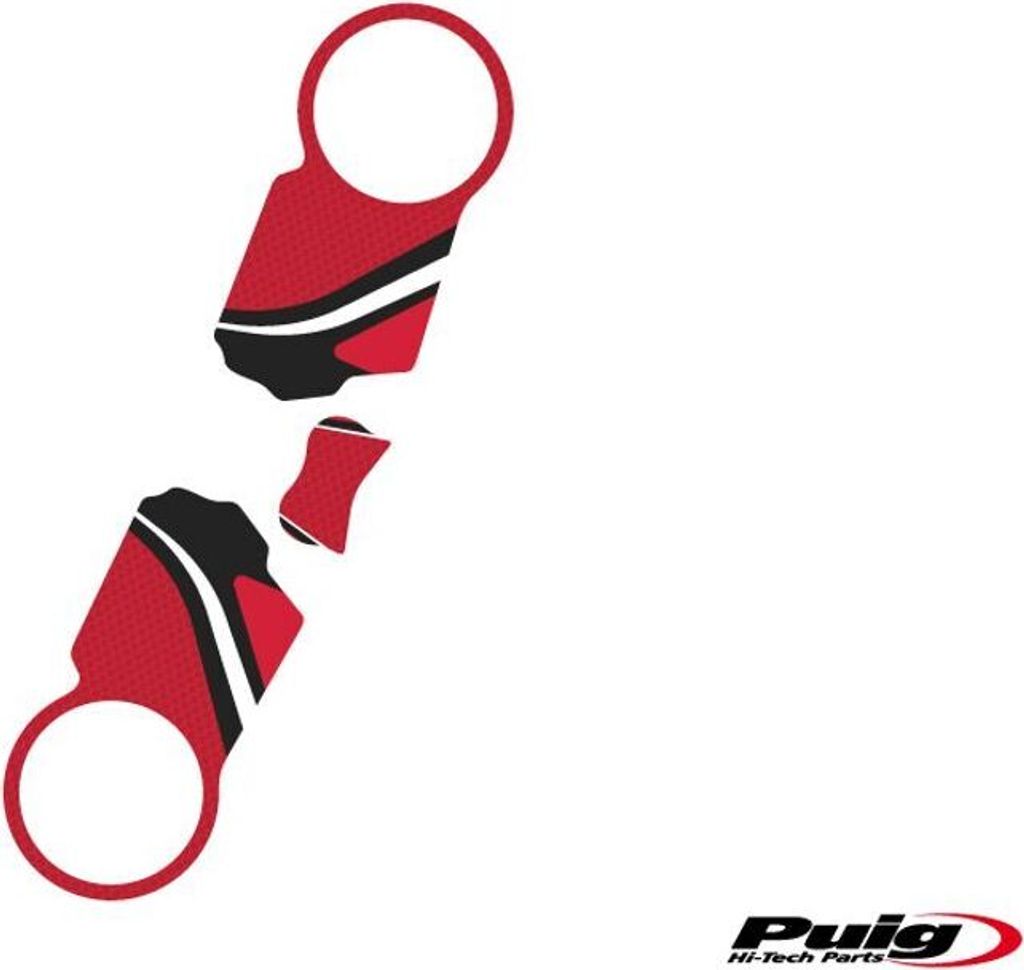 PUIG 6965R Radikal Yoke Protector passend fuer HONDA CBR1000RR FIREBLADE Rot