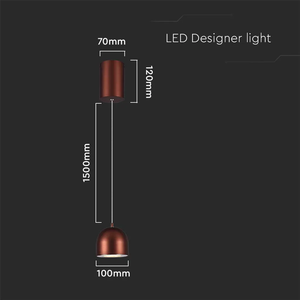 Suspension LED marron anti-éblouissement 3000K pour intérieur confortable