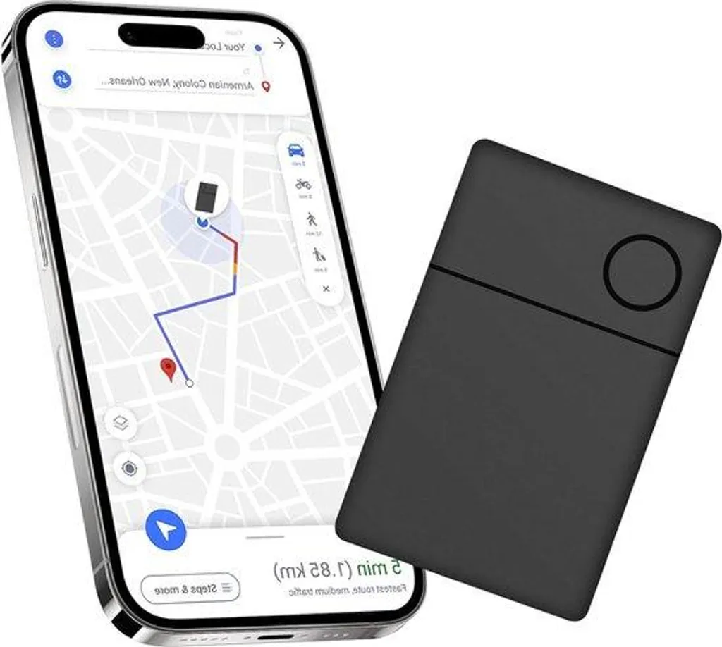 Traceur Bluetooth pour Portefeuille Noir - Ne Perdez Plus Vos Affaires