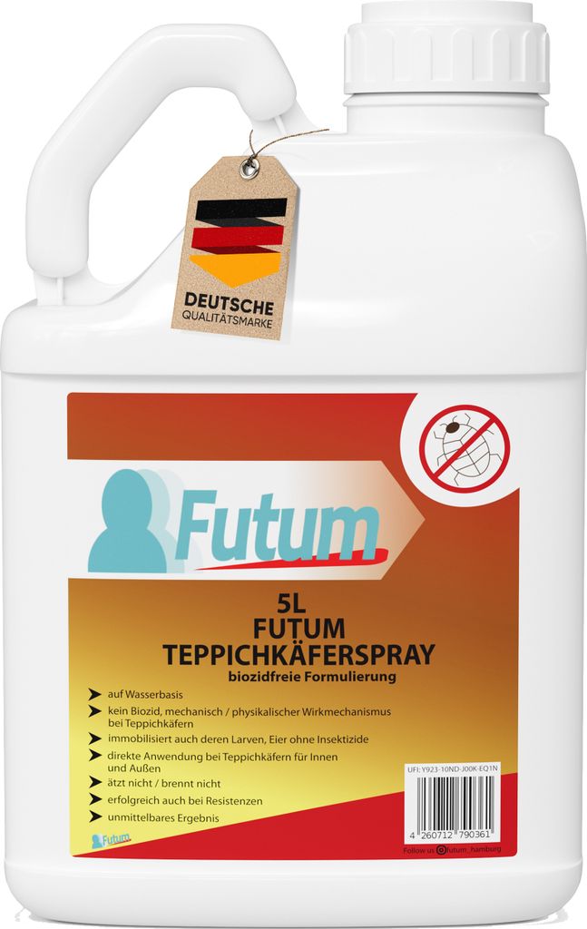 FUTUM 5 L Teppichkäferspray | Biozidfreie Formel gegen Produktbild 