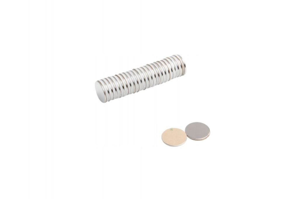 Neodym Magnete 15x1 N38 mit 3M Klebstoff 1 Stück, Extrem stark, Magnettafeln, Kühlschränke, Whiteboards, DIY