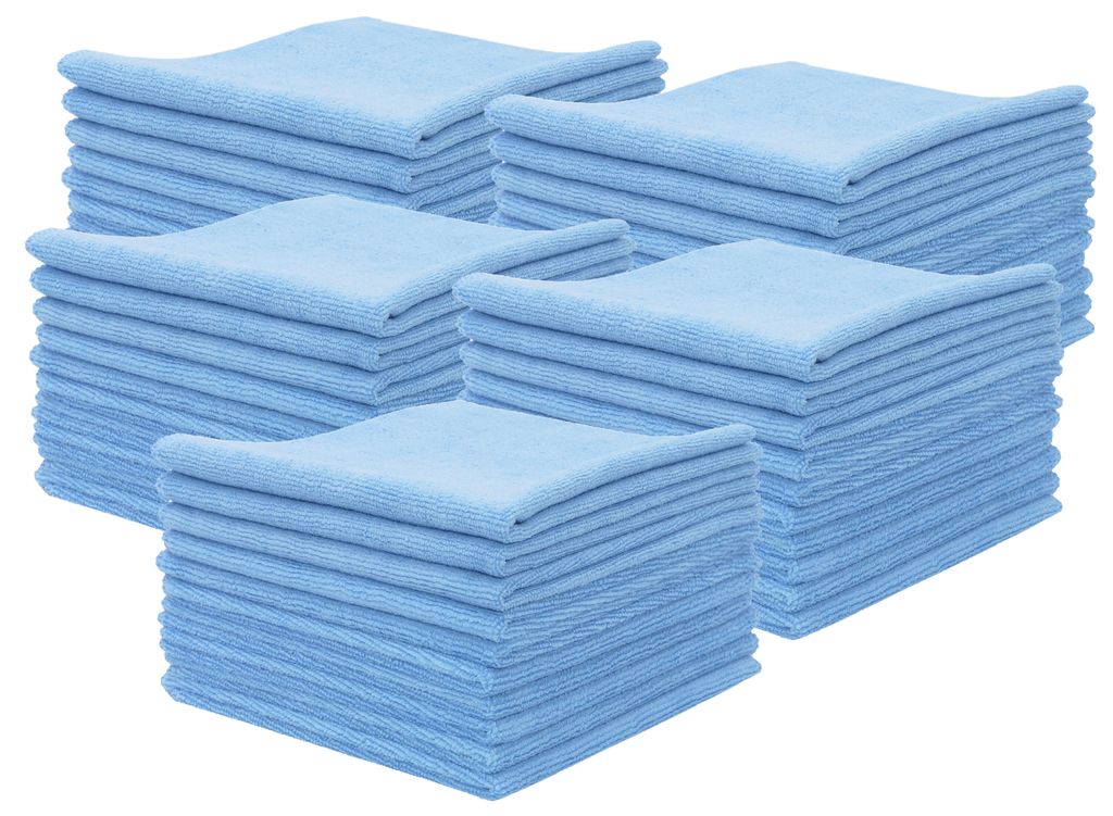 5x 10er Set Mikrofasertuch, 40x40 cm, hellblau