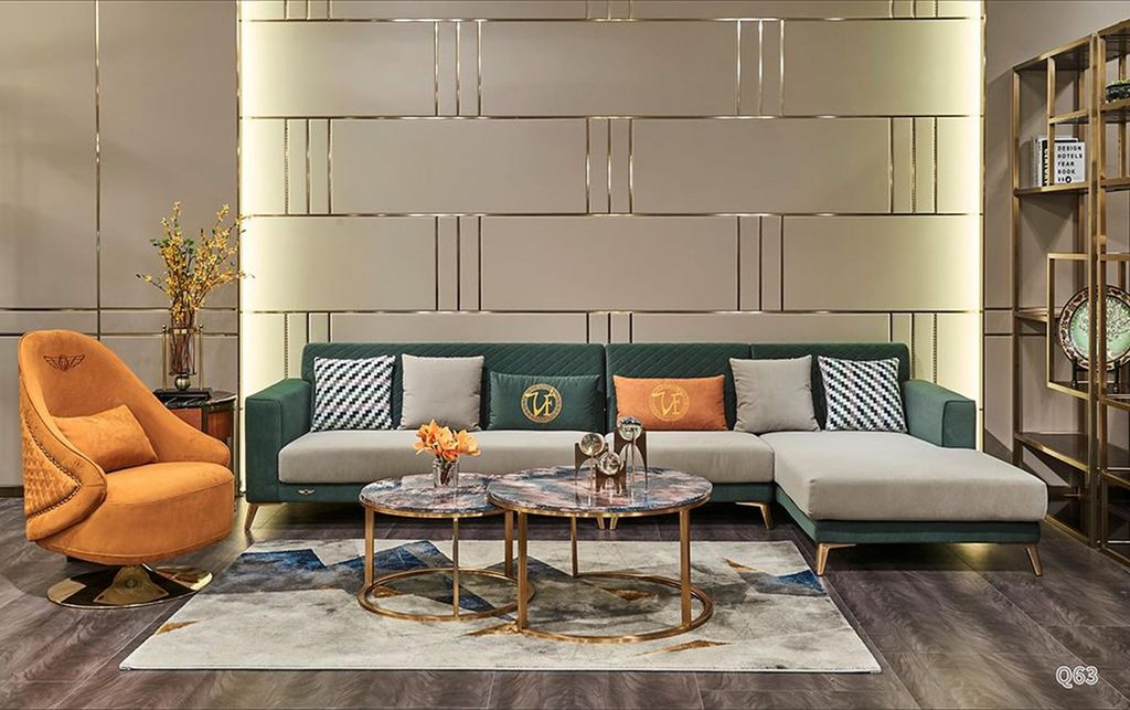 Ecksofa Lform Textil Luxus Design Wohnlandschaft Polster Couch Couchen Möbel Neu