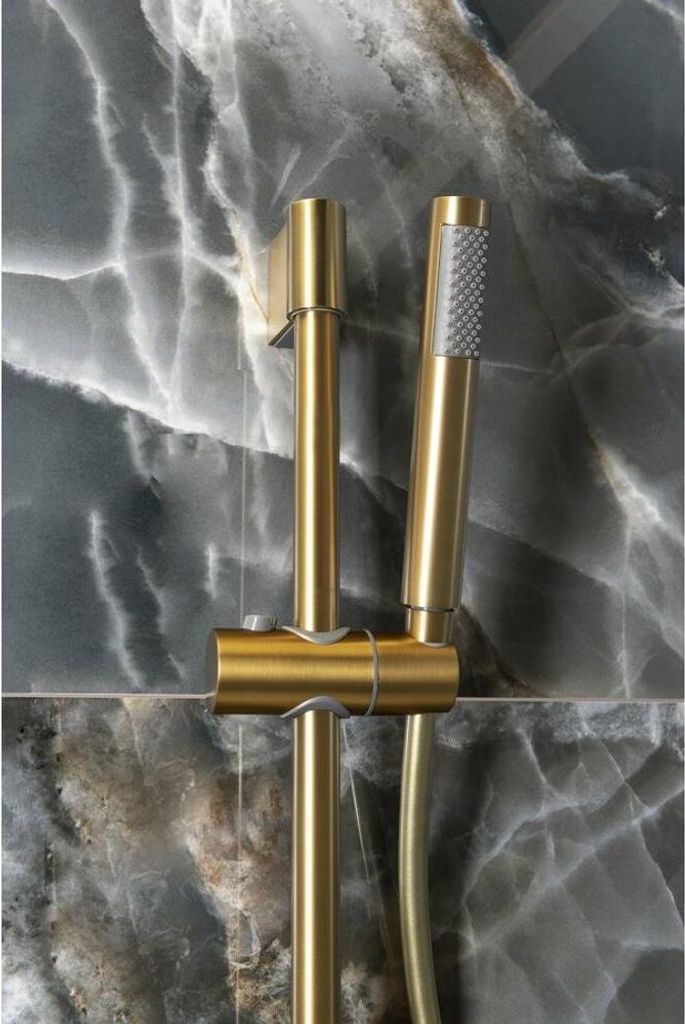 Handbrause, 185mm, Gold matt