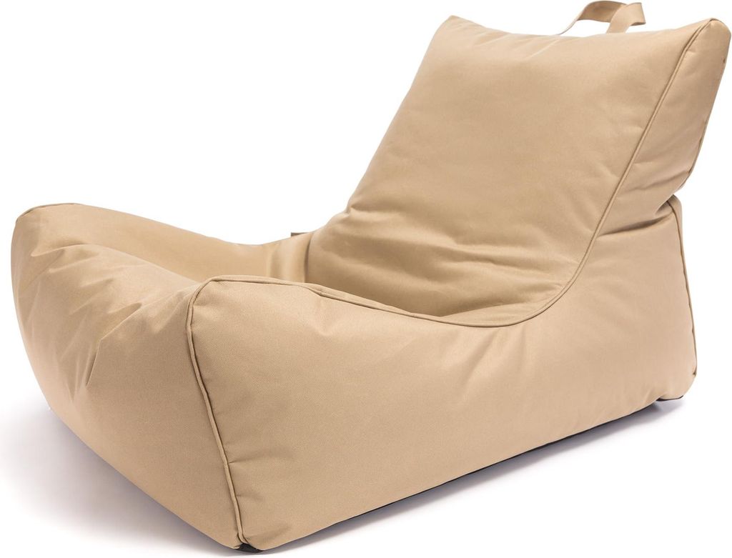 Ecopuf, Sitzkissen Sessel Bean Bag, Sitzsack, Innen und Außen, Beige Nc17