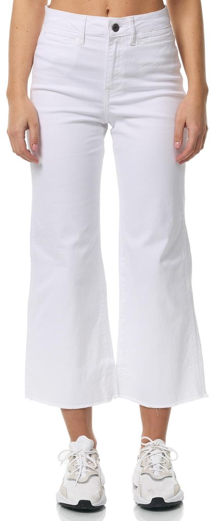 Damen Jeans Weiß Ausgestellt 7/8 Länge Hohe Leibhöhe Größe 50
