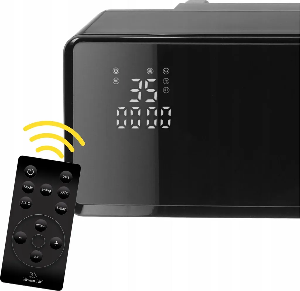 Rideau d'air AERO 2000W noir avec télécommande - Design ultra compact - 2