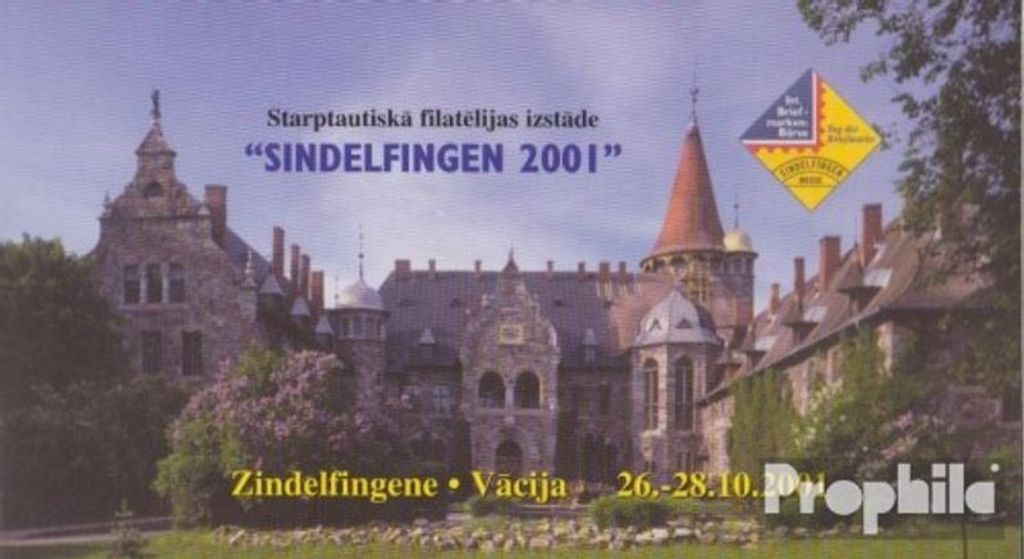 Briefmarken Lettland 2001 Mi 555C MH (kompl.Ausg.) Markenheftchen postfrisch Schlösser