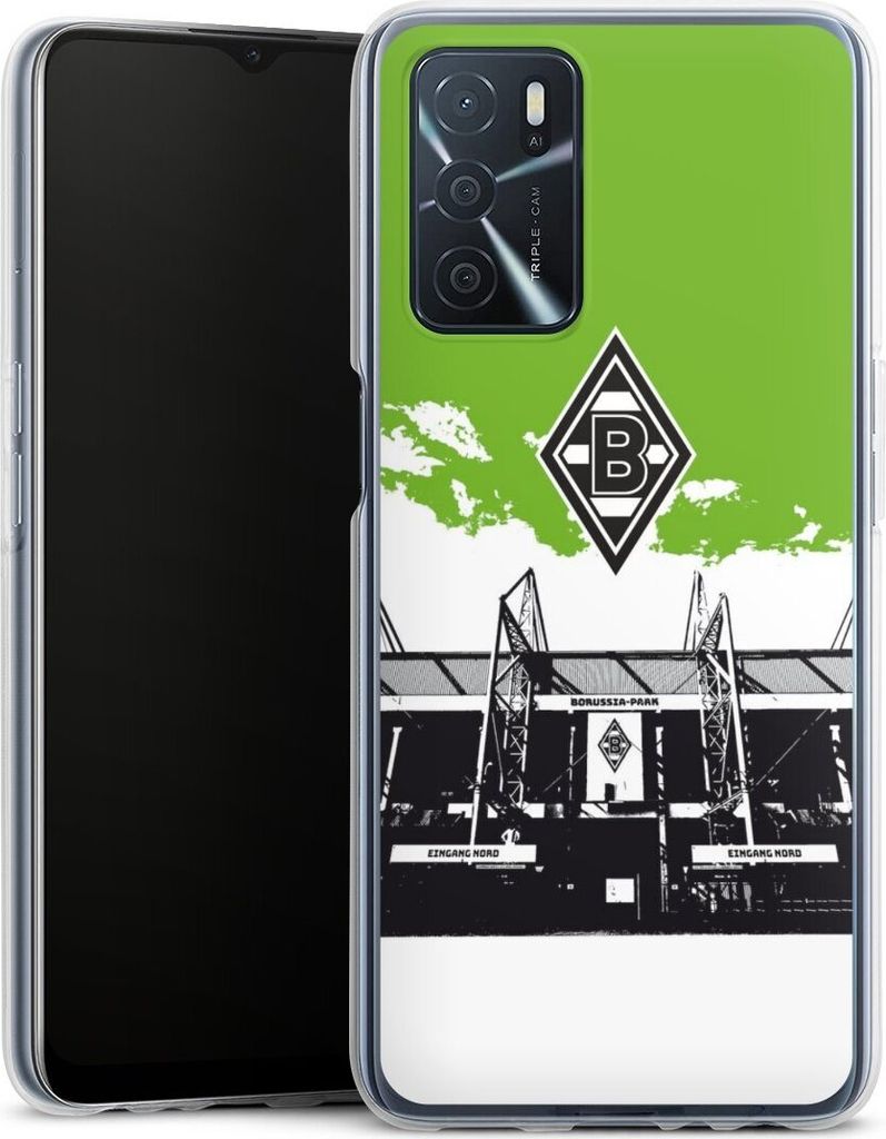 DeinDesign Handyhülle für Oppo A16s Silikon Hülle Case Smartphone Schutzhülle Borussia Mönchengladbach Fanartikel Stadion