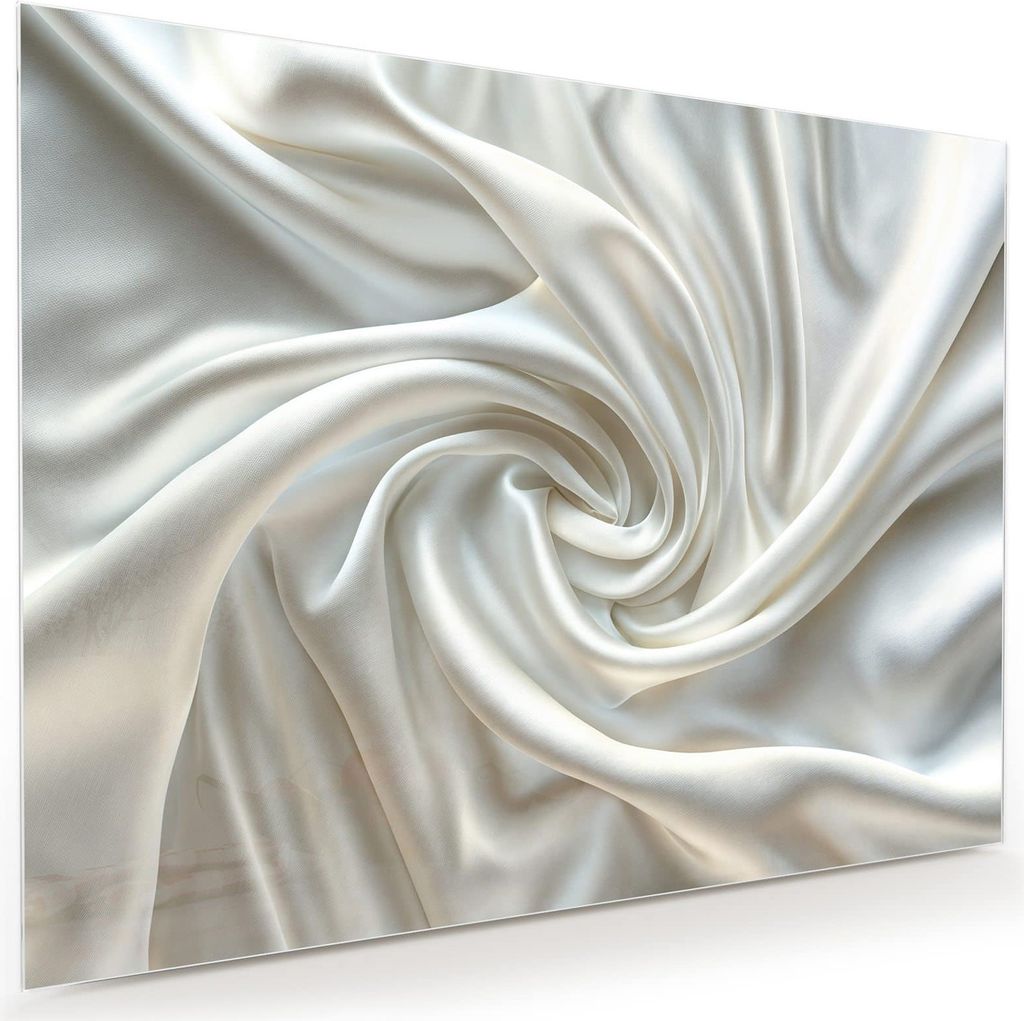 Glasbild 120x90cm in XXL für Wohnzimmer, Schlafzimmer Motiv Seidene Textur