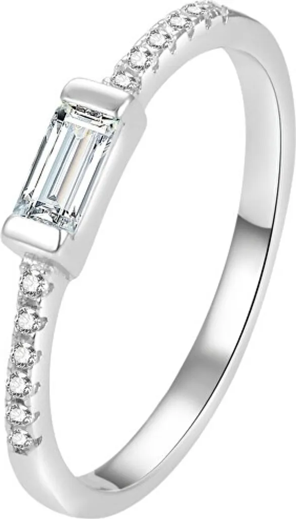 Bijou bague minimaliste argent et zircon pour femme élégante - 60 mm