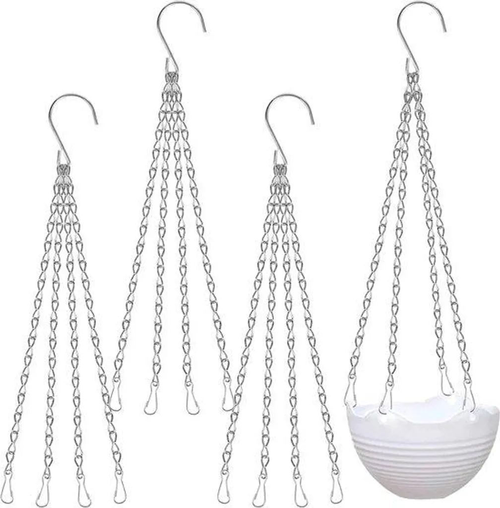 Suspendre vos plantes facilement lot de 4 chaînes en acier pour balcon