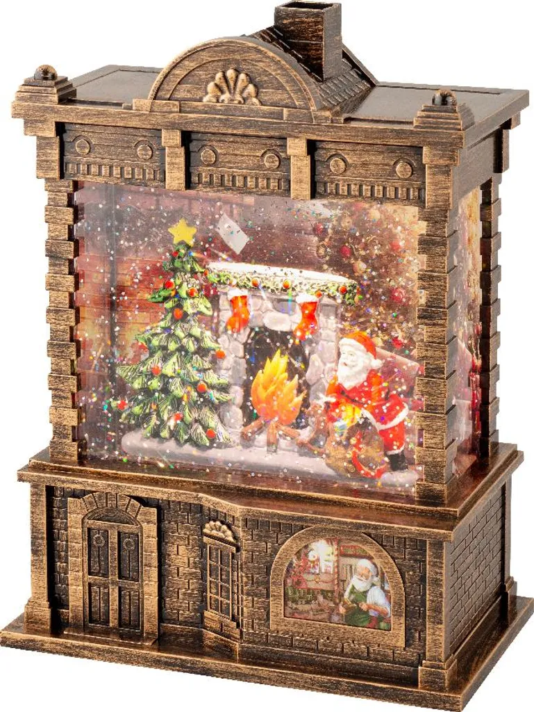 Fileur d'eau Père Noël avec Musique 21,7 x 16,5 cm pour Déco de Fête