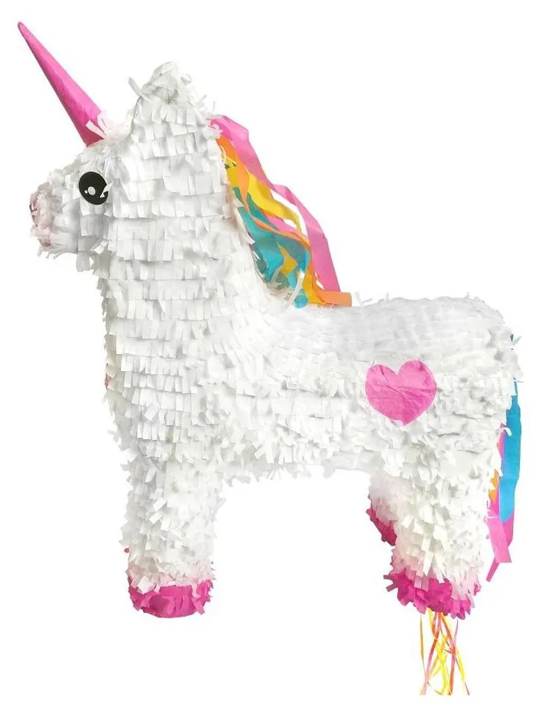 Piñata Licorne Multicolore en Papier Crépon - Décoration Festive 40cm