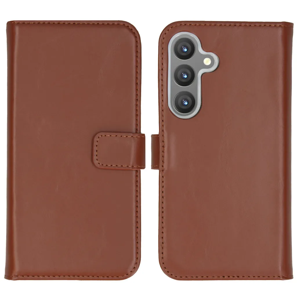 Selencia Case Samsung S24 Pelle Marrone Chiaro - L'Accessorio Must-Have