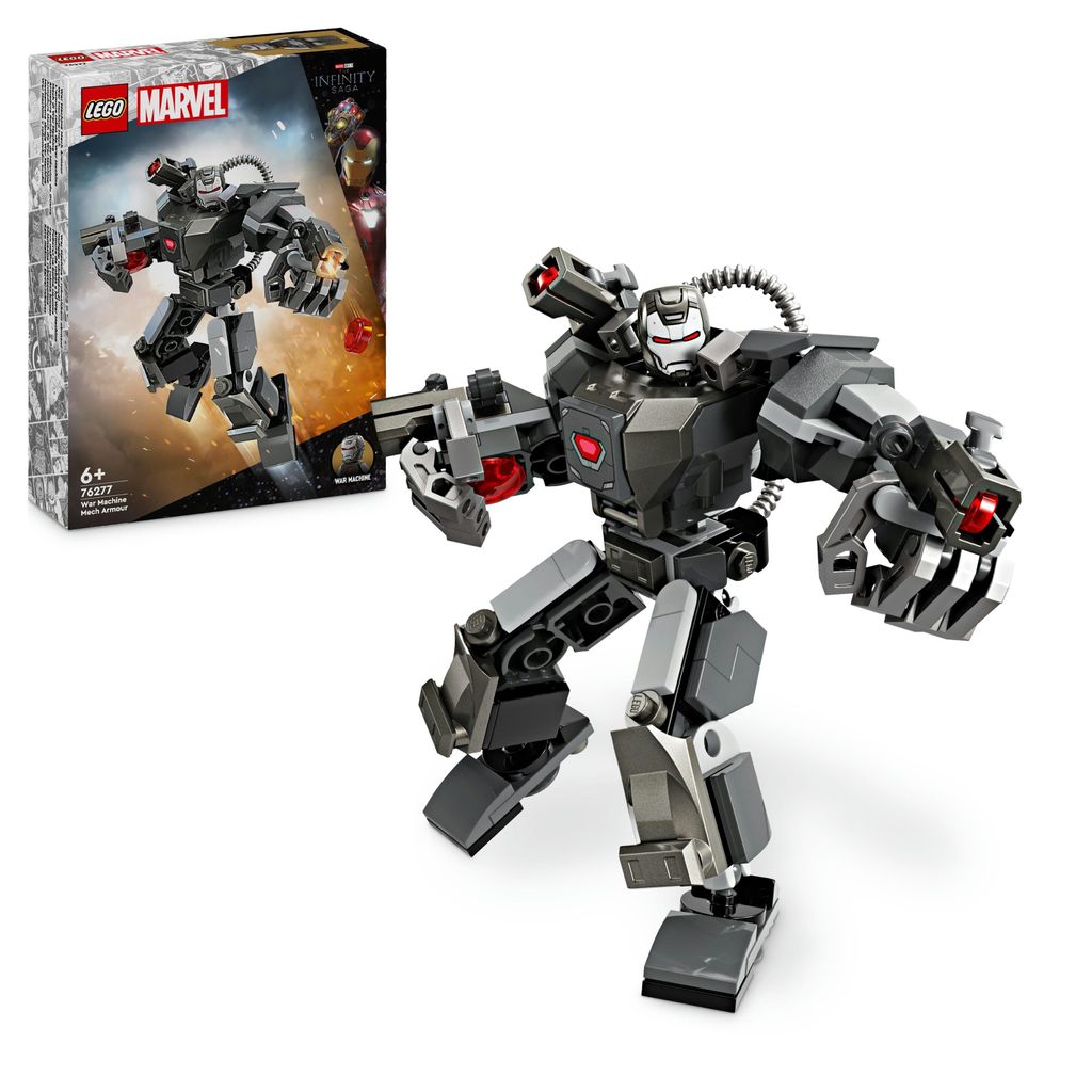 LEGO Marvel War Machine Mech, baubares Superhelden-Spielzeug mit 3 Shootern für Kinder, legendäre Actionfigur aus dem MCU, Geschenk für Jungs un...