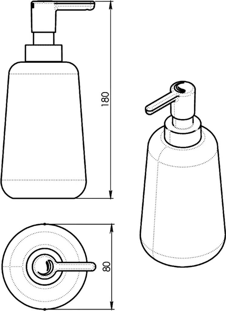 Distributore di sapone MARIKA , tortora - 4