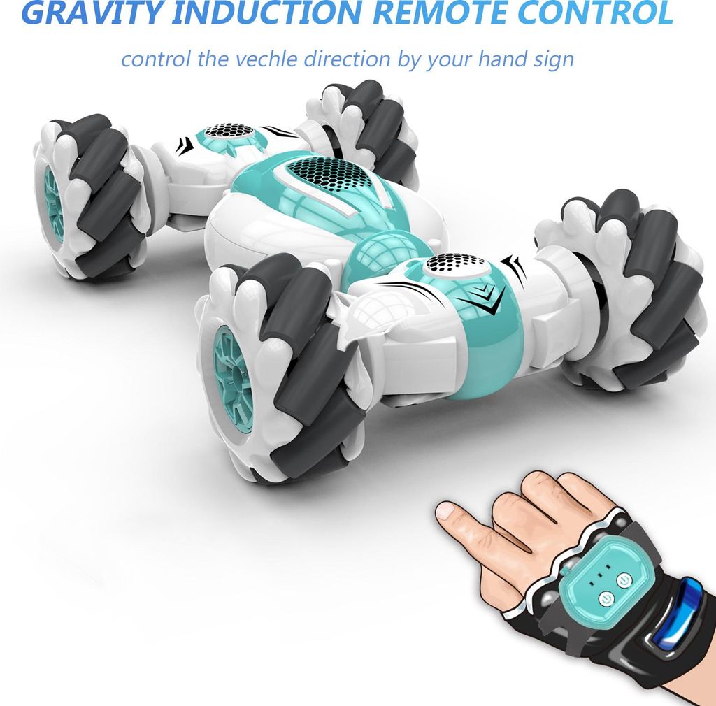 S-012 RC Stunt Car Remote Control Watch Gesture Sensor Deformable Electric Toy Cars All Terrain Speed 2.4GHz 4WD 360°Rotation Whirligig Off-road