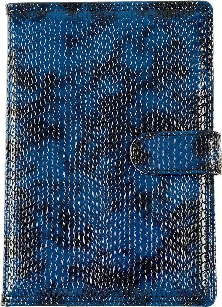 Agenda 2024 Giornaliera A5 Blu Navy - Effetto Lisard Elegante