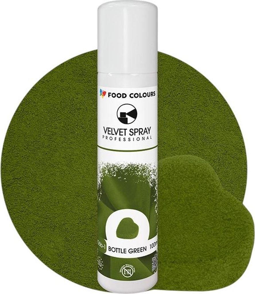 Zamsz w Sprayu ZIELEŃ BUTELKOWA Food Colours Velvet 100 ml Produktbild 