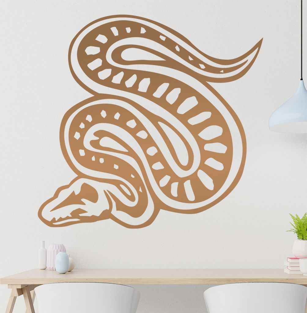Schlange Wandtattoo in 6 Größen - Wandaufkleber Wall Sticker - Dekoration, Küche, Wohnzimmer, Schlafzimmer, Badezimmer