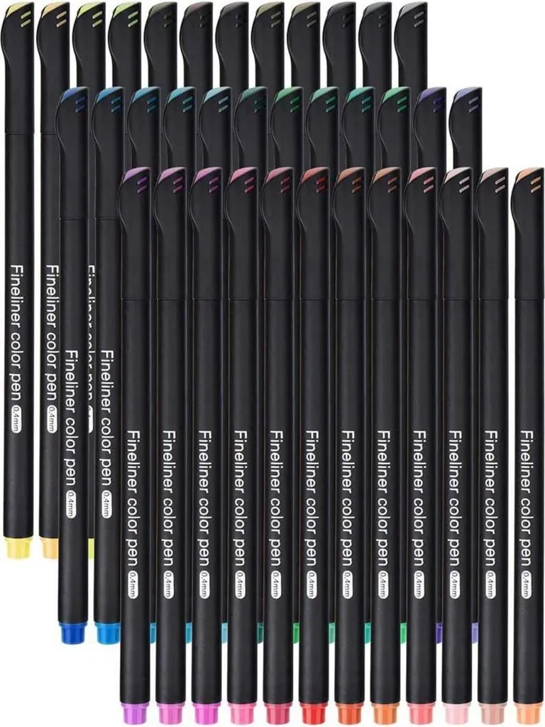 Stylos Feutres 0,4mm Pointe Fine DealKits 36 Couleurs Anti-Bavures