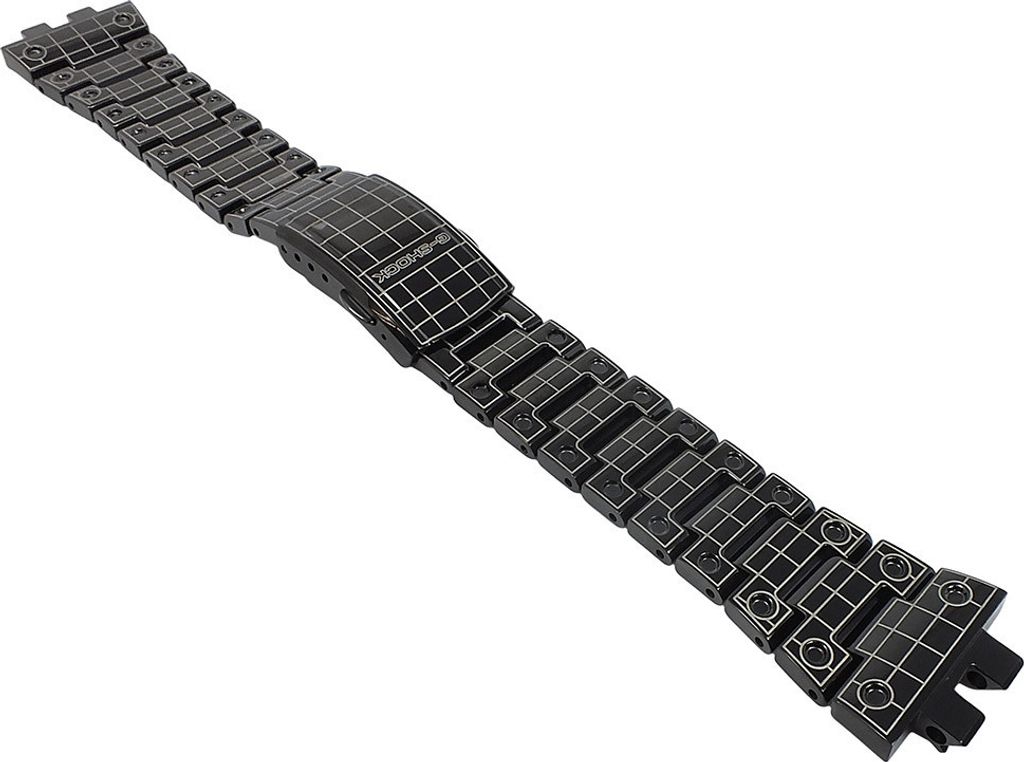 Casio G-Shock Uhrenarmband schwarz Edelstahl Gitter Muster GMW-B5000CS
