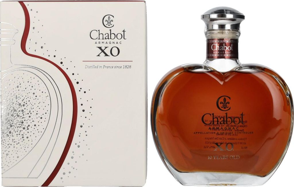 Chabot Armagnac 10 Years Old XO Coeur Silver Edition 40% Vol. 0,5l in Geschenkbox