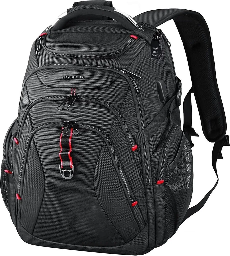 Sac à Dos Ordinateur 17,3 Pouces KROSER Imperméable XL Noir pour Business