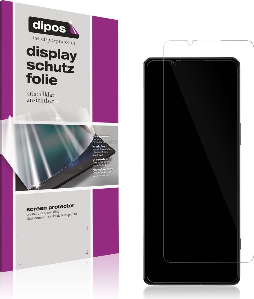 Sony Xperia 1 IV + V: 6x Schutzfolie Klar Displayschutzfolie Display Schutz