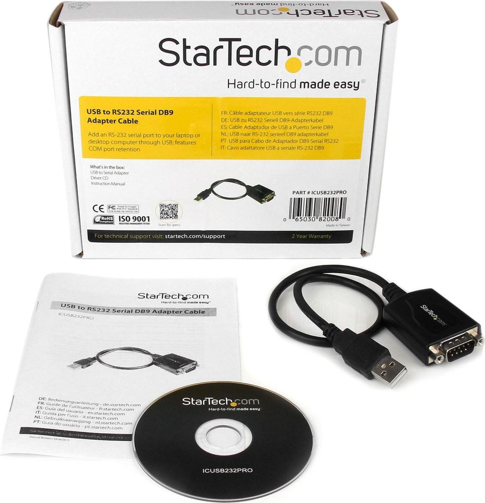 StarTech.com ICUSB232PRO, Černá, CE, FCC, Mac OS X 13.0 Obrázek produktu 