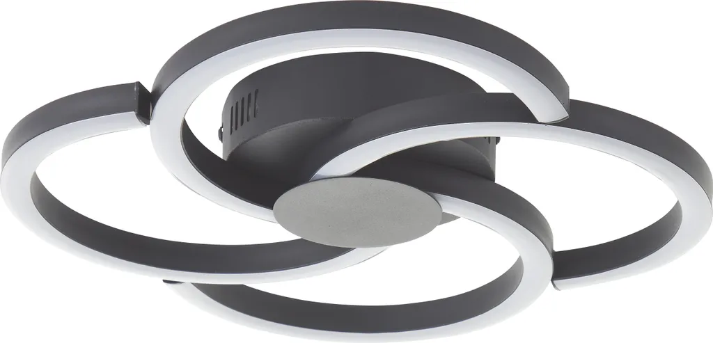 Plafoniera LED Fico 34cm Nero | Luce Calda 3000K 2300lm per Atmosfera