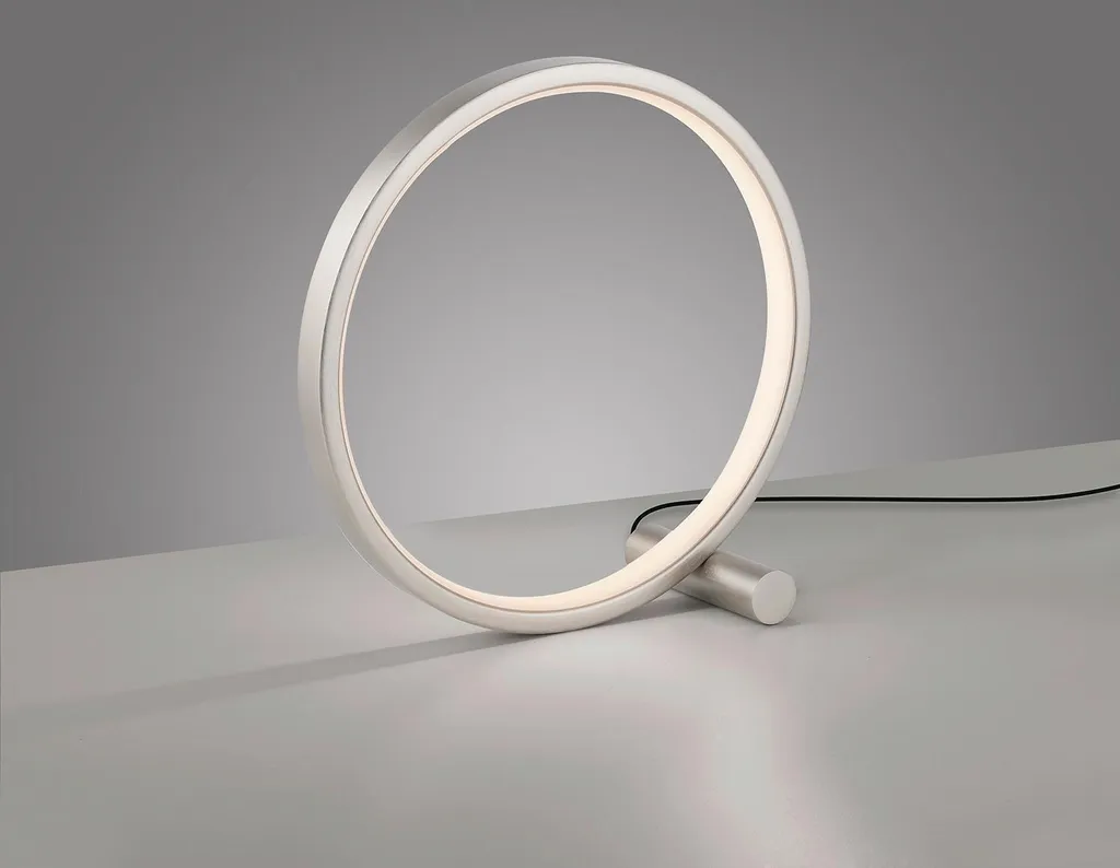 Lampada Scrivania LED Argento 25,5 cm | Luce Metallo Resistente - 4