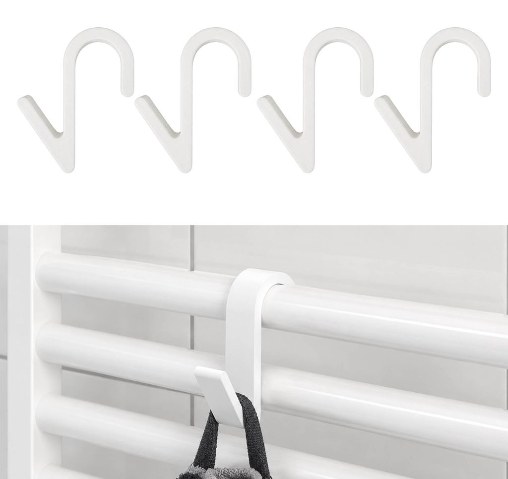 4x Handtuchhaken Heizung Bademantel Halter Handtuchhalter Produktbild 