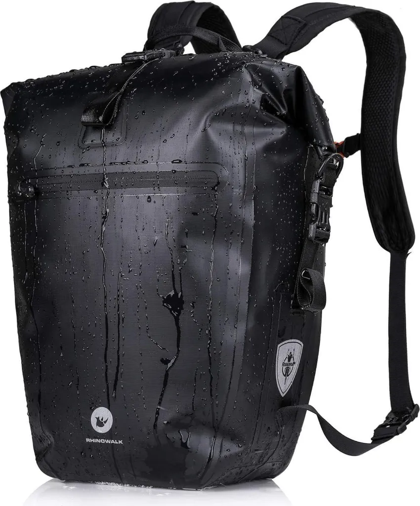 BAIGIO Borsa Bici 3 in 1 Impermeabile 30L - Zaino Portapacchi Professionale