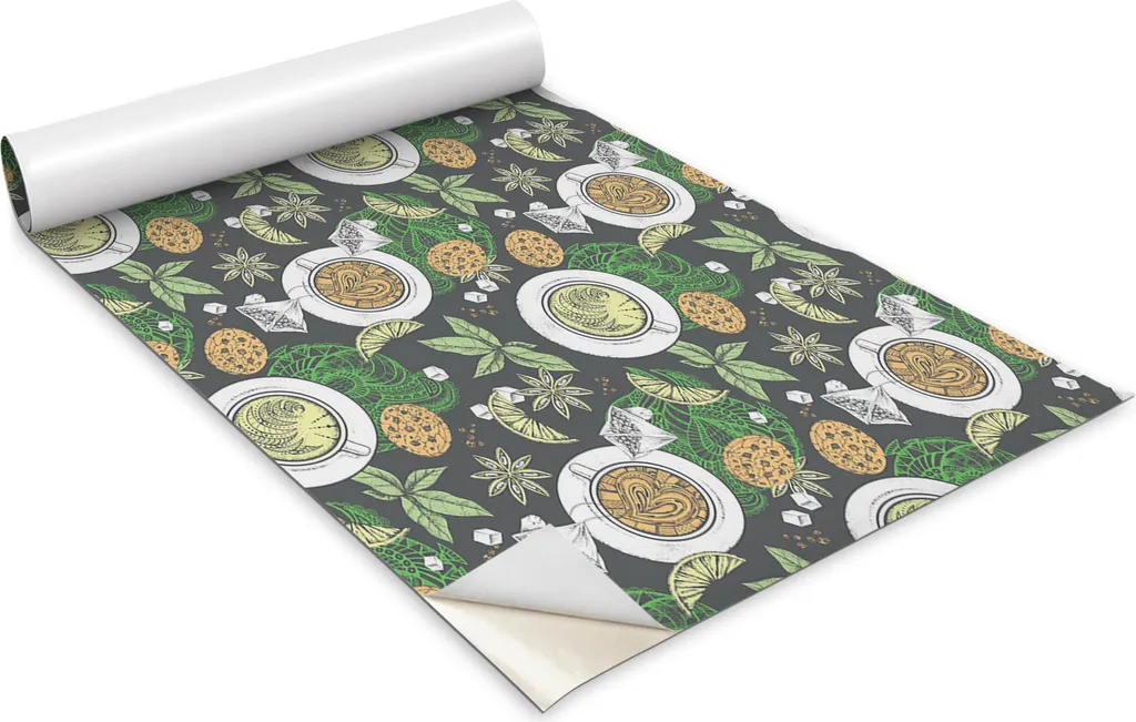 Pellicola Decorativa per Tavoli 100x50cm - Adesivo Mobili Coffee Design