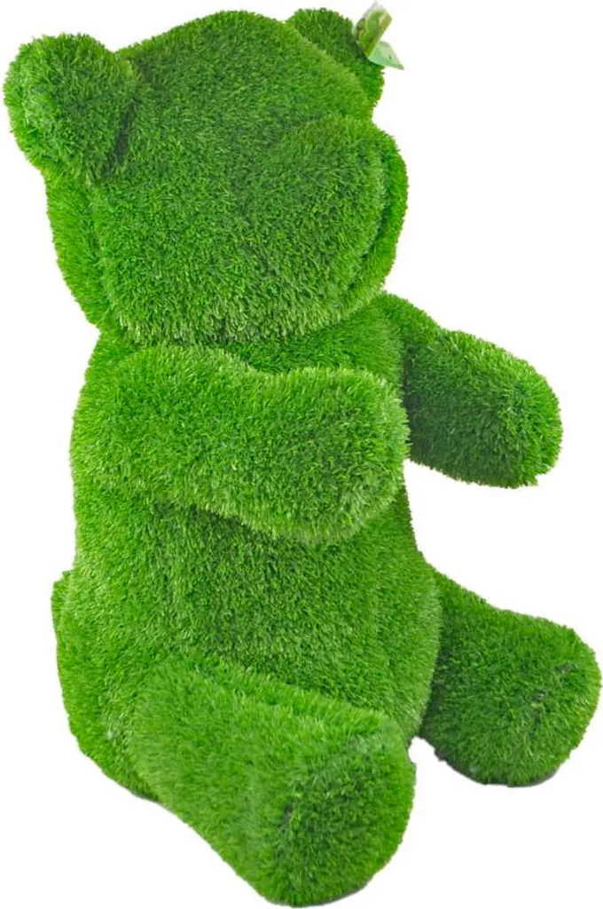 Statue de Jardin Ours en Gazon Artificiel 80cm - Sculpture d'Extérieur