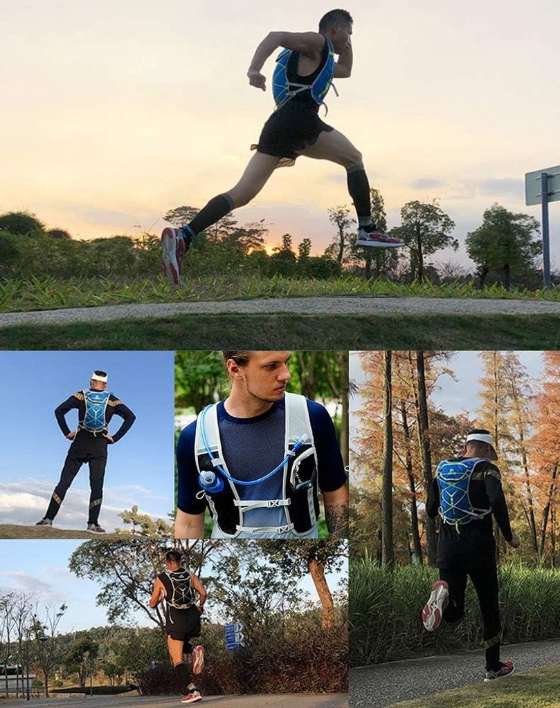 Trinkweste - Lauf-Rucksack - Wasser-Rucksack - Trink-Rucksack für das Laufen - Trink-Rucksäcke - Wasser-Rucksack - Laufweste mit Trinkhalter - 2l...