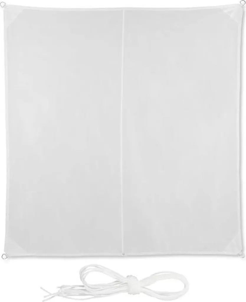 Toile d'ombrage carrée blanche ajourée pour terrasse et jardin moderne