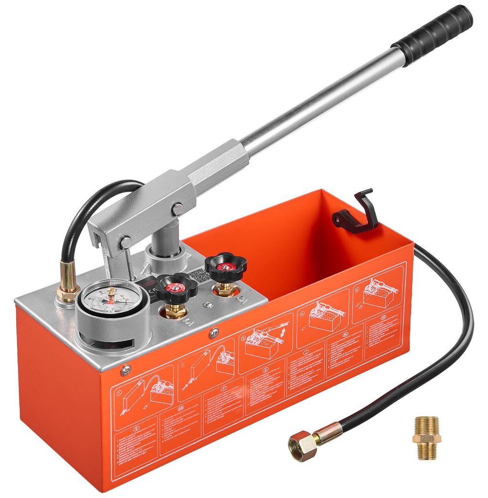 VEVOR Hydraulische Abdrückpumpe Druckprüfpumpe 7,57 L 0-60 Produktbild 