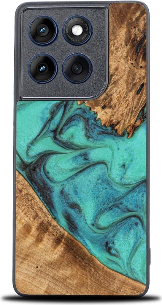Bewood Einzigartige Hülle für Motorola Edge 60 Pro 5G - Türkis
