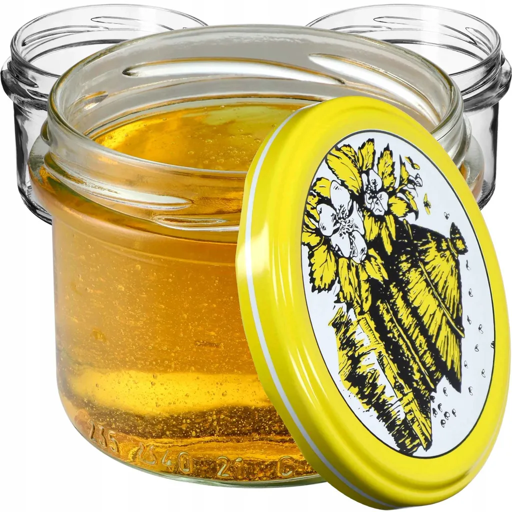 KADAX Barattoli Conserve 235ml Tartu con Coperchio Ape - 50 Pezzi